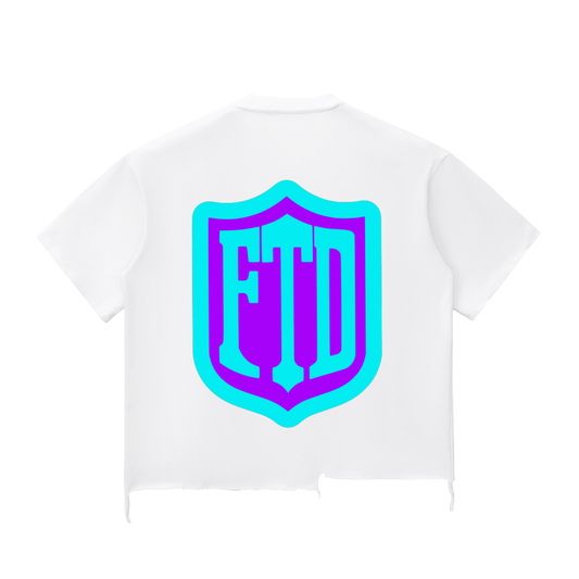 FTD Rise Before Midnight Snow Wash Raw-Hem Boxy T-shirt - FTD MERCH BY DREW™
