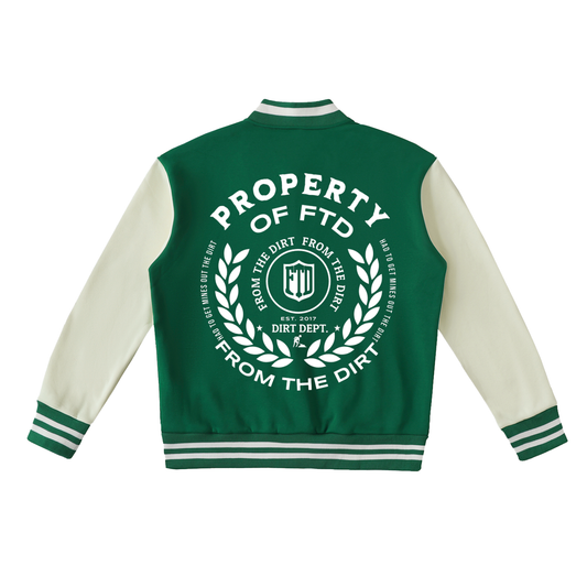Property Of FTD Two Tone Fleeced Varsity Jacket - FTD MERCH BY DREW™