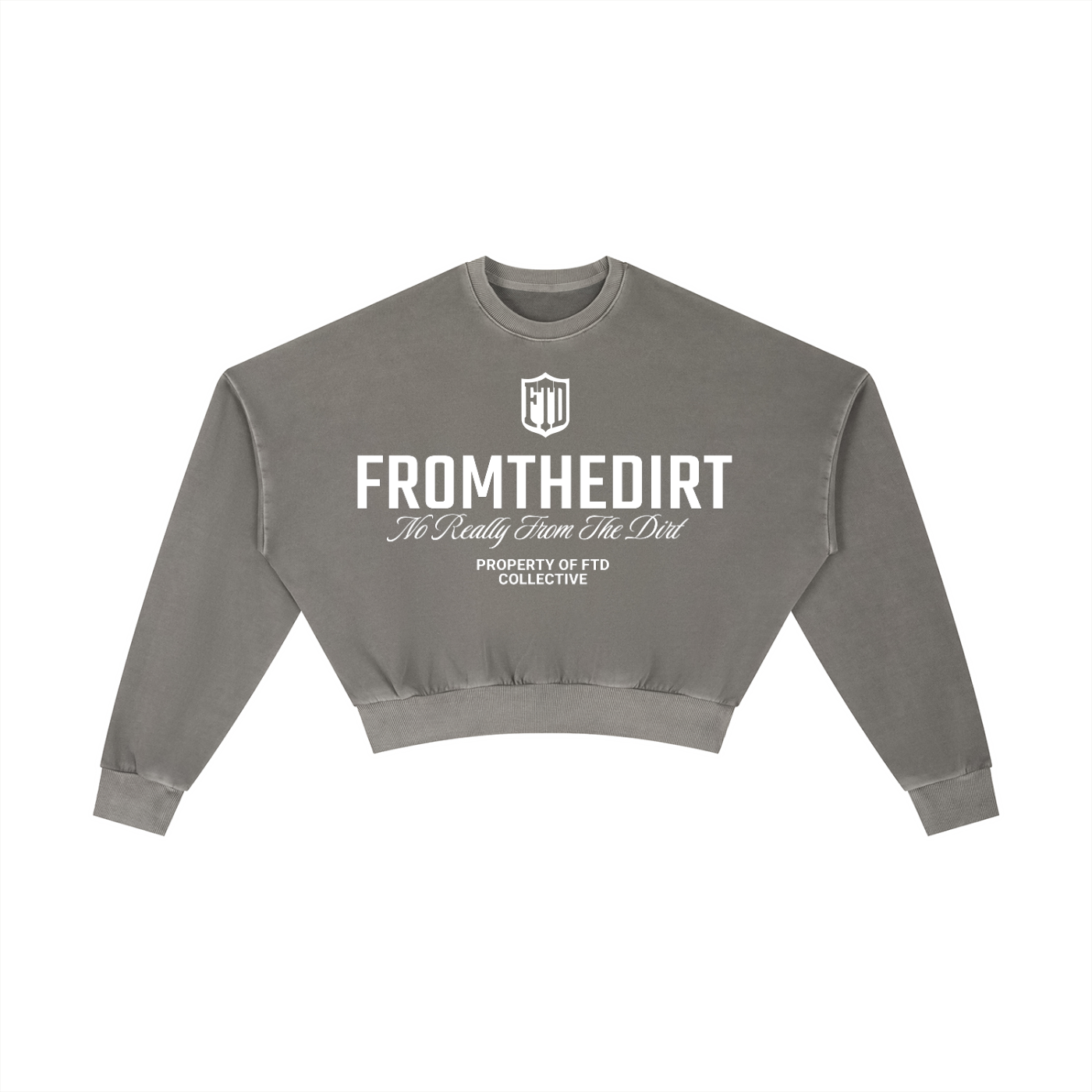 FTD From The Dirt Collective Vintage Washed Cropped Sweatshirt - FTD MERCH BY DREW™