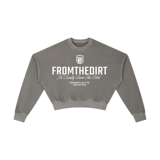 FTD From The Dirt Collective Vintage Washed Cropped Sweatshirt - FTD MERCH BY DREW™