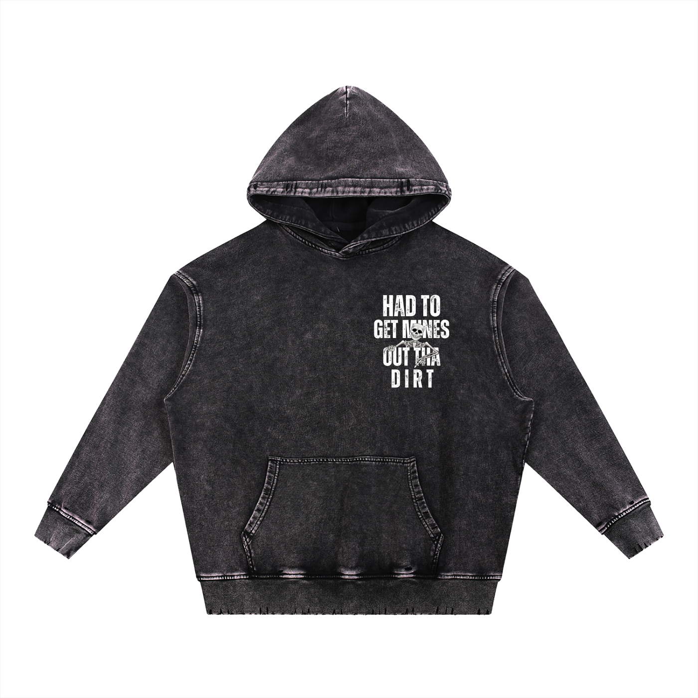 FTD Had To Get Mines From The Dirt Snow Wash Hand-Frayed Heavyweight  Hoodie - FTD MERCH BY DREW™
