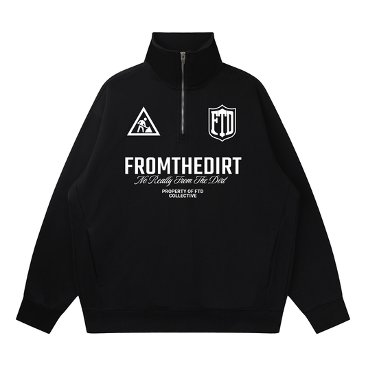FTD From The Dirt No Really From The Dirt Collective DirtDept. Quarter-Zip Drop Shoulder Sweatshirt - FTD MERCH BY DREW™