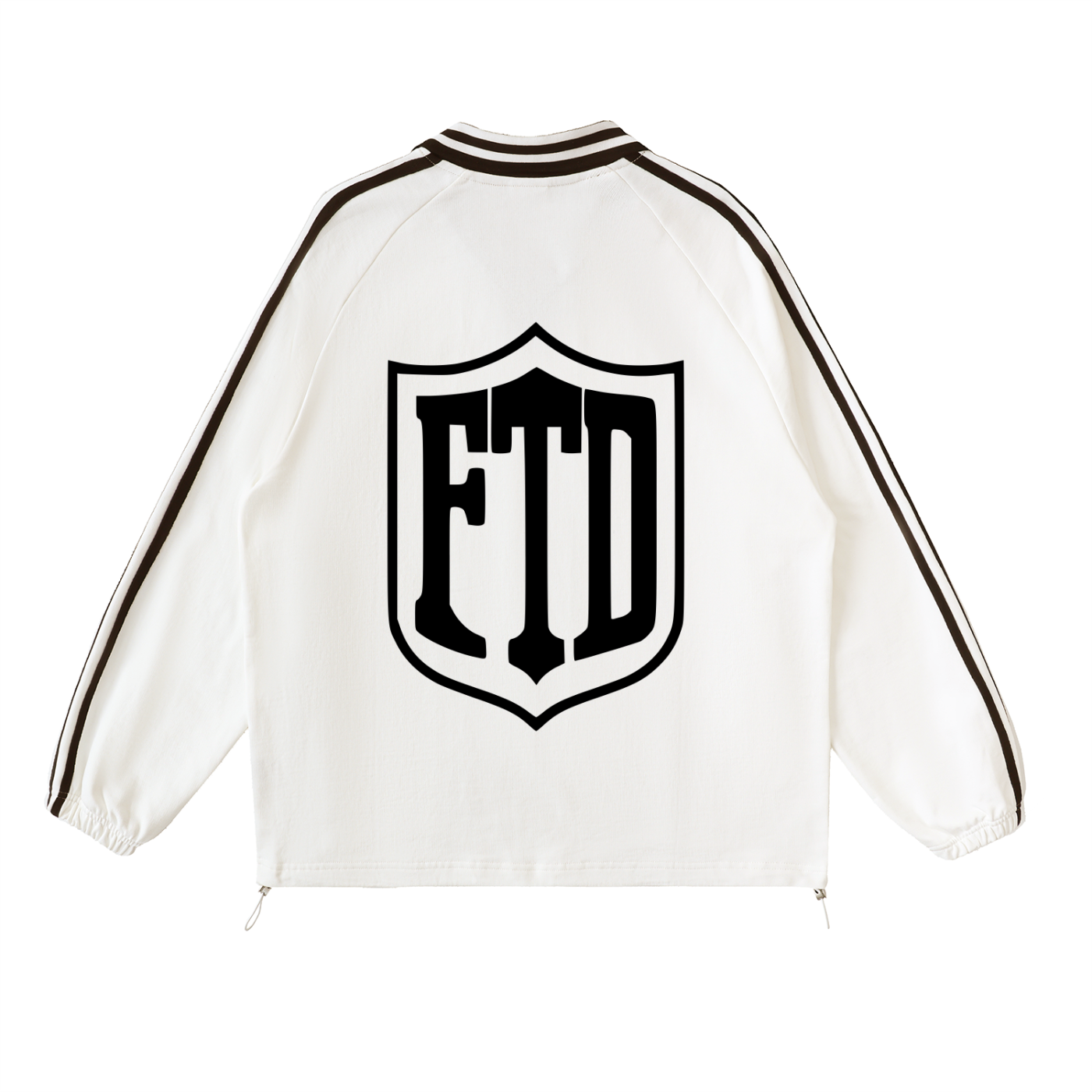From The Dirt No Really From The Dirt FTD Contrast Striped Lapel Collar Sweatshirt - FTD MERCH BY DREW™