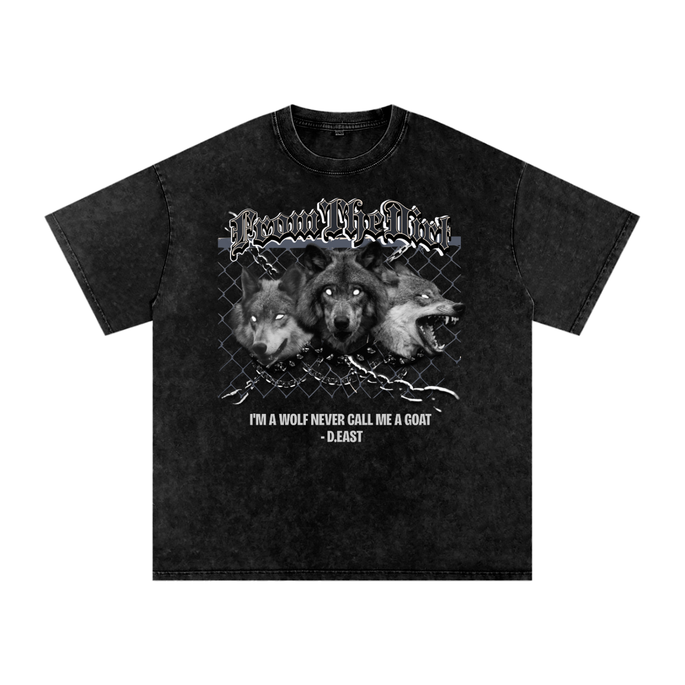 FTD Wolfpack Snow Washed Oversized Cotton T-Shirt - FTD MERCH BY DREW™