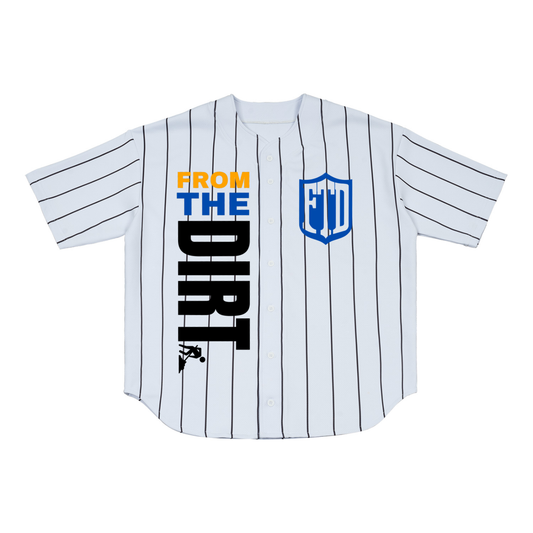 FTD From The Dirt DirtDept. Pinstripe Baseball Jersey - FTD MERCH BY DREW™