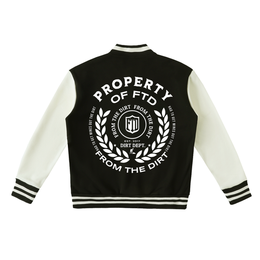Property Of FTD Two-Tone Fleeced Varsity Jacket - FTD MERCH BY DREW™