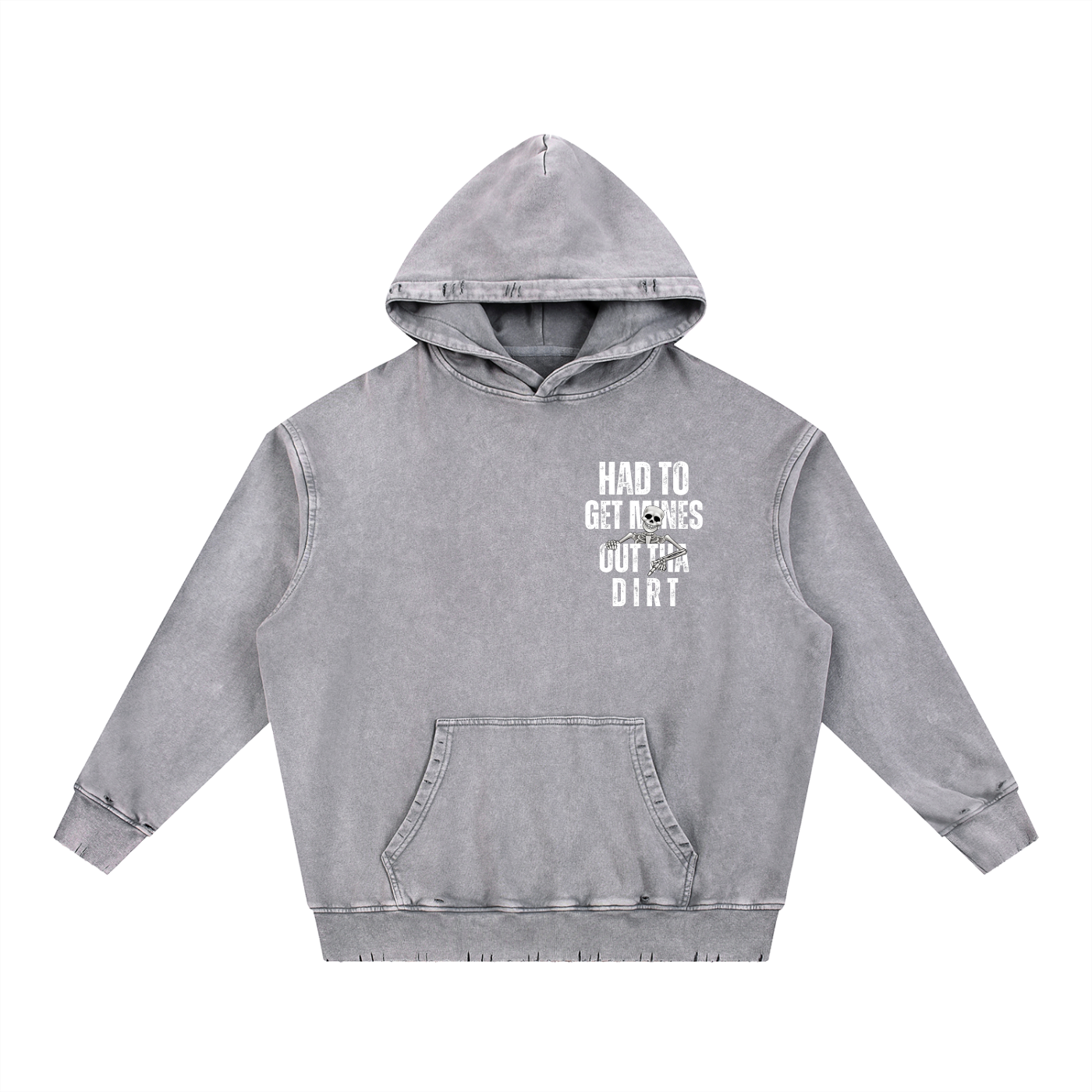 FTD Had To Get Mines From The Dirt Snow Wash Hand-Frayed Heavyweight  Hoodie - FTD MERCH BY DREW™