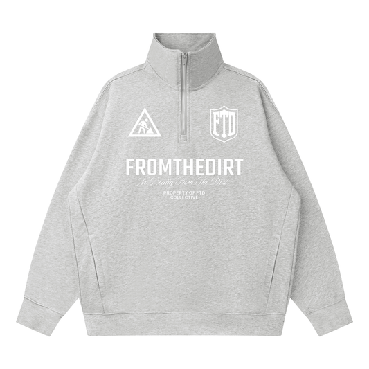 FTD From The Dirt No Really From The Dirt Collective DirtDept. Quarter-Zip Drop Shoulder Sweatshirt - FTD MERCH BY DREW™