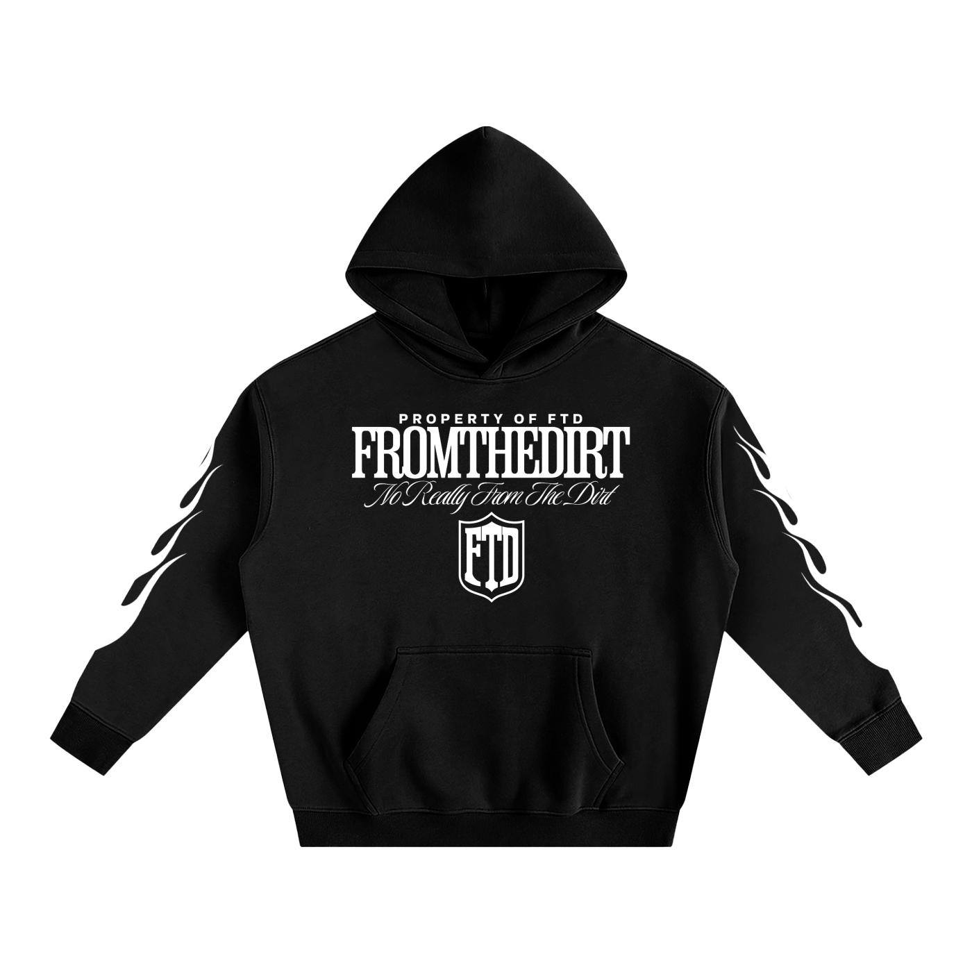 Property Of FTD No Really From The Dirt Oversize Fleeced Hoodie - FTD MERCH BY DREW™