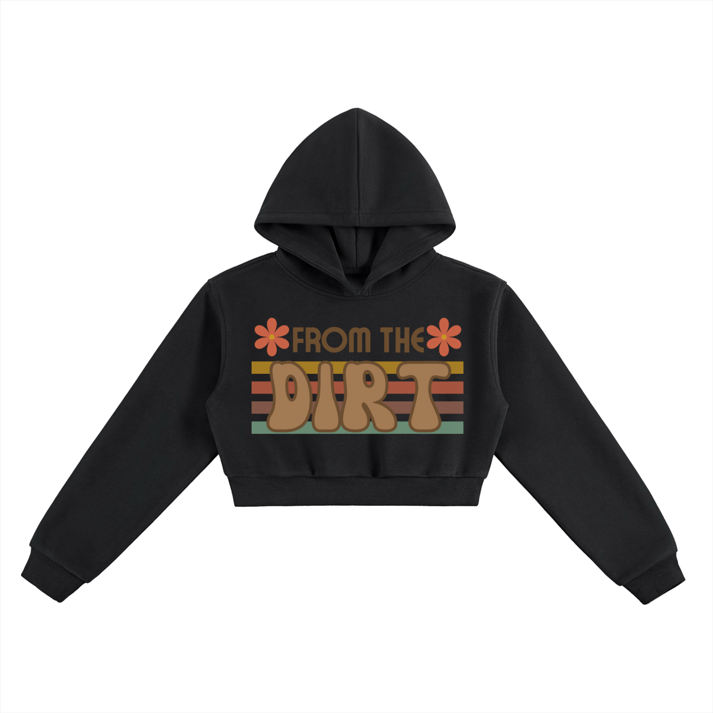 FTD FROM THE DIRT Retro Essential Cropped Hoodie - FTD MERCH BY DREW™