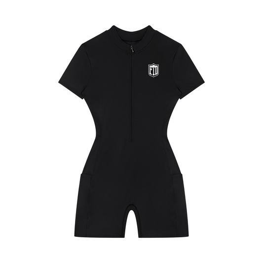 FTD Quarter-Zip Short Sleeve Romper - FTD MERCH BY DREW™