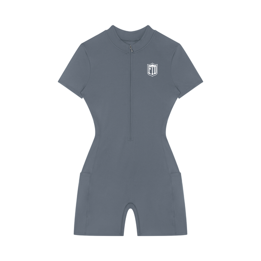 FTD Quarter-Zip Short Sleeve Romper - FTD MERCH BY DREW™