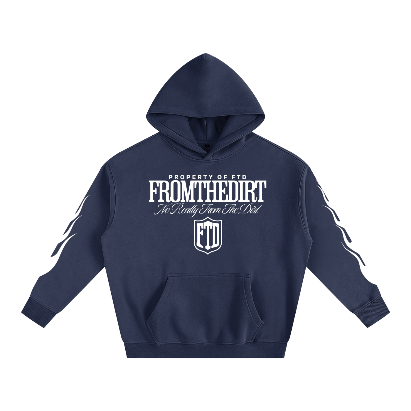 Property Of FTD No Really From The Dirt Oversize Fleeced Hoodie - FTD MERCH BY DREW™