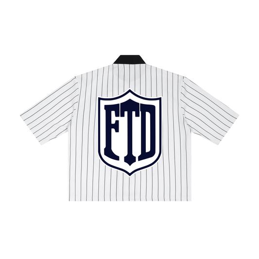 FTD x DirtDept.  Striped Full-Zip Baseball Jersey - FTD MERCH BY DREW™