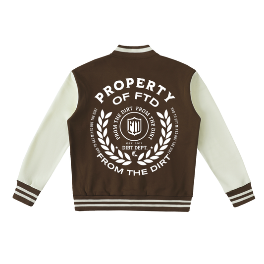 Property Of FTD Two Tone Fleeced Varsity Jacket - FTD MERCH BY DREW™