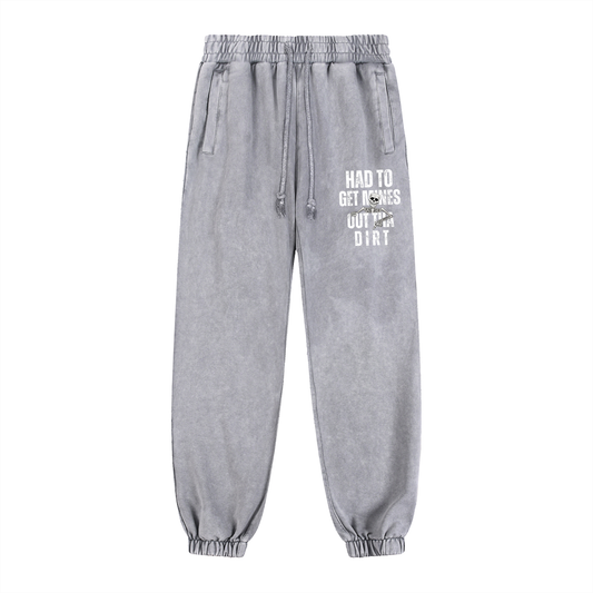 FTD Had To Get Mines From The Dirt Snow Wash Heavyweight Jogged Sweatpants - FTD MERCH BY DREW™
