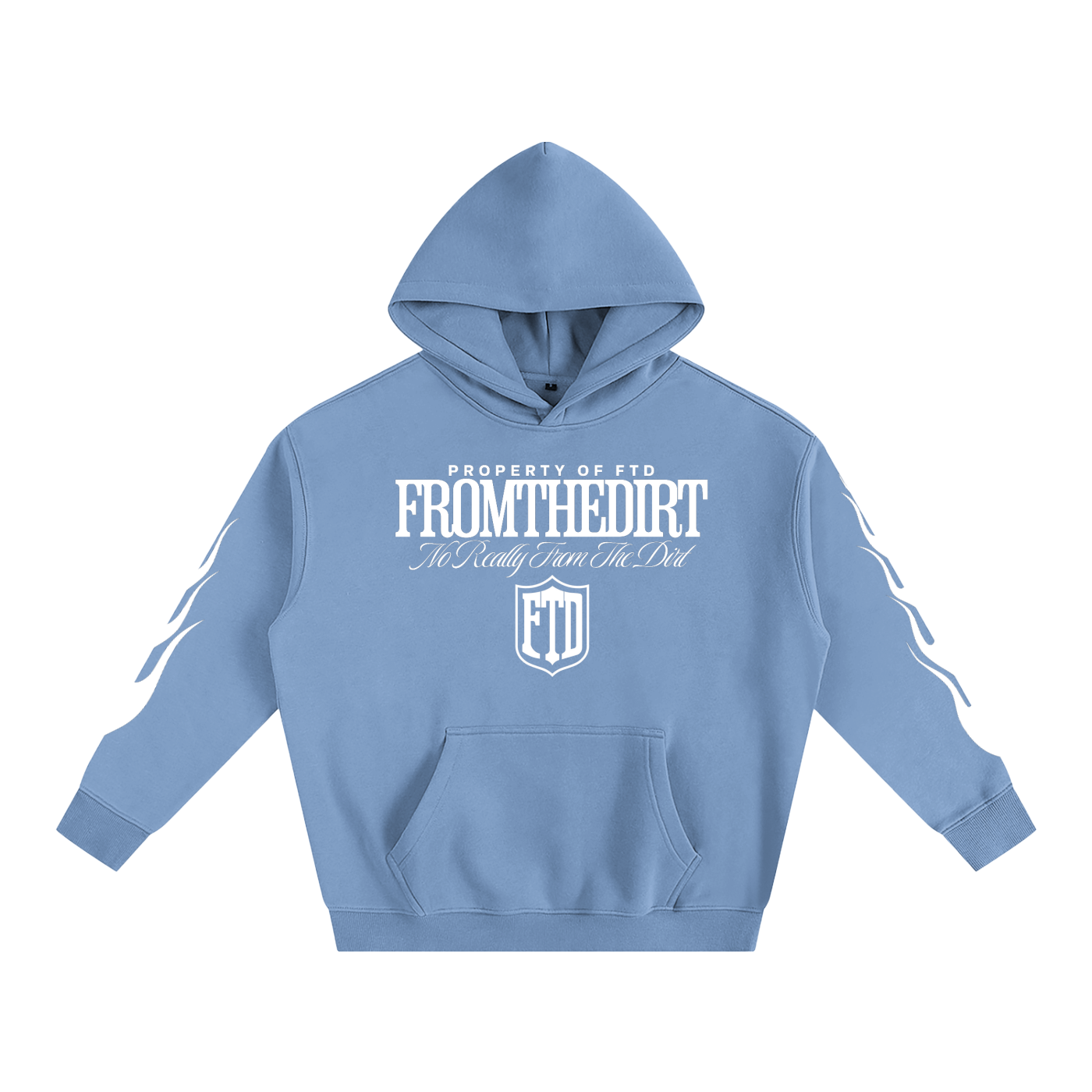 Property Of FTD No Really From The Dirt Oversize Fleeced Hoodie - FTD MERCH BY DREW™