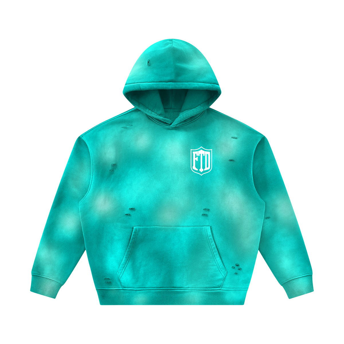 FTD From The Dirt  Sunfade Frayed Fleece Hoodie