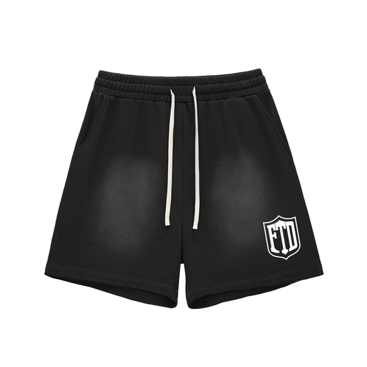 FTD Sun Fade Raw Edge Cotton Shorts - FTD MERCH BY DREW™