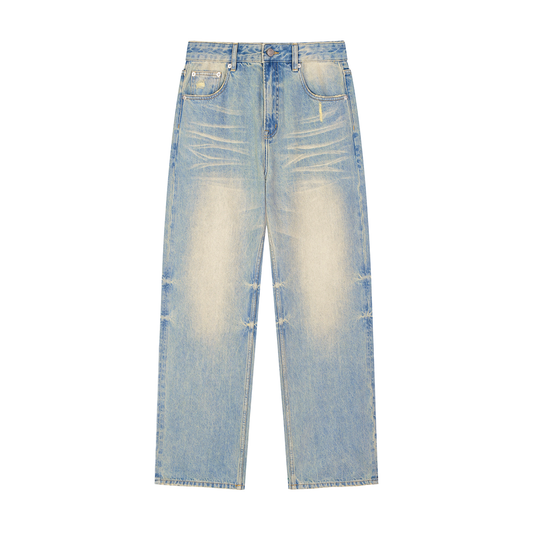 Exclusive FTD From The Dirt Sun Fade Raw Hem Denim Jeans - FTD MERCH BY DREW™