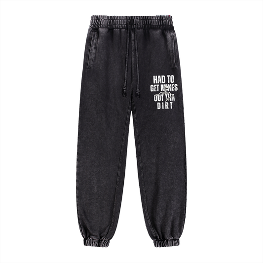 FTD Had To Get Mines From The Dirt Snow Wash Heavyweight Jogged Sweatpants - FTD MERCH BY DREW™